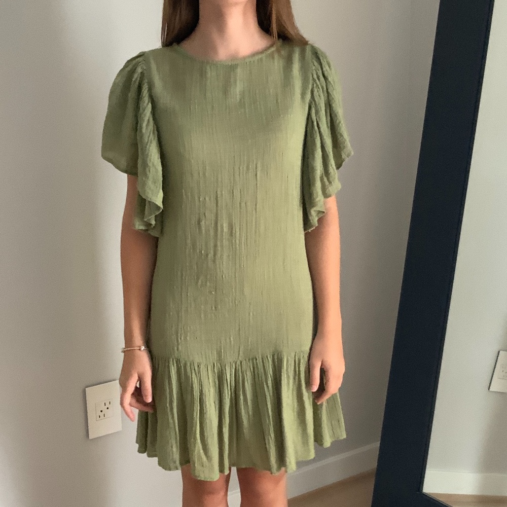 Ruffled Sleeve Summer Dress